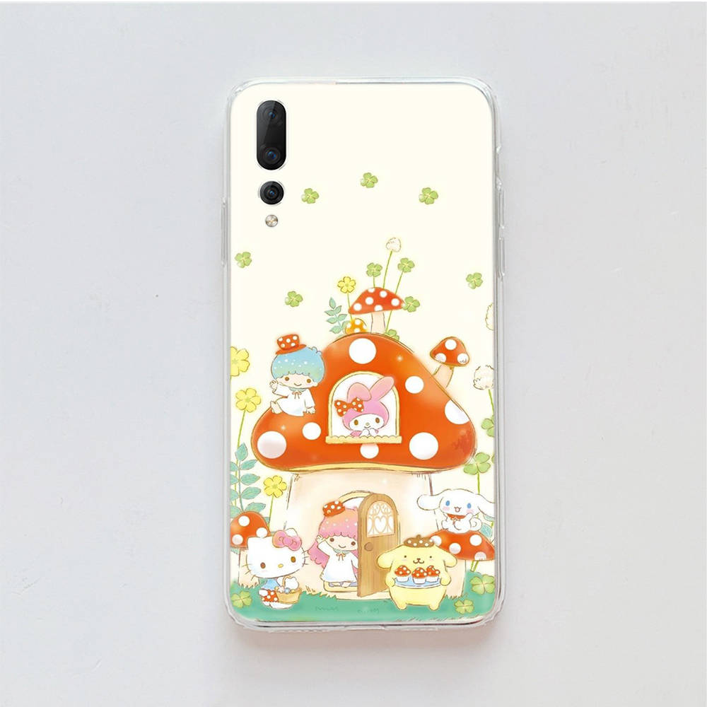 Transparent Case for Samsung A04 A14 A23 M33 M53 Realme 10 9 C35 C55 VIVO X80 Infinix Hot 30 Note 11 Tecno Spark 8P Pro L-7 Sanrio Characters