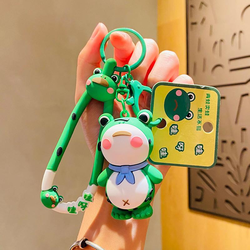 

Cartoon Frog Fun Keychain Pvc Material Great For Cars And Bags Idea Gift