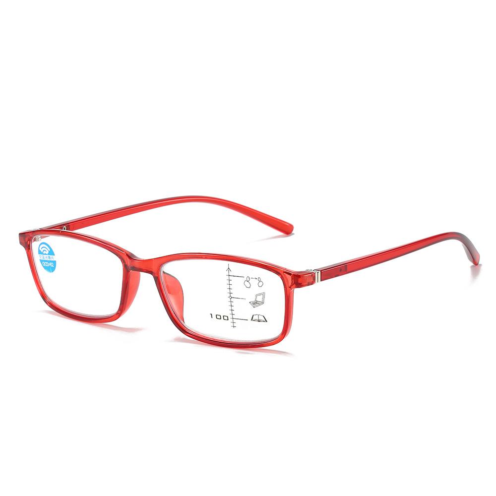 Anti-Blue Reading Glasses Small Frame Far And Near Multi-Focus Reading Glasses Middle-Aged And Elderly