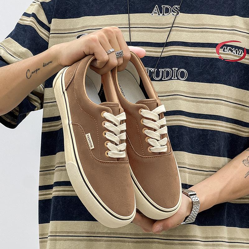 

AFANTING Японские четырехсезонные кожаные кеды для скейтборда мужские на тонкой подошве ретро тренд бордовые кеды мужская обувь 1572 44 коричневый