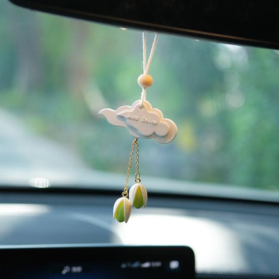 Deodorante per Auto a Forma di Nuvola Diffusore di Aroma Affascinante con Ciondolo a Forma di Bocciolo di Fiore Fragranza a Lunga Durata Profumo Fresco Accessorio per Auto