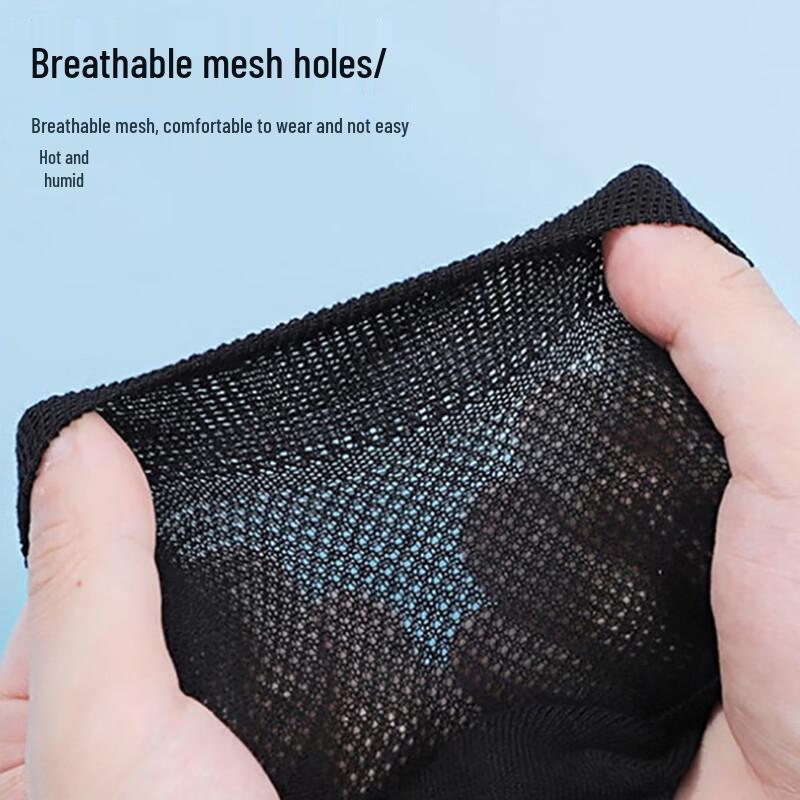 Langsha Men's 7A Anti-odor Breathable Cotton Mesh Mid-Calf Socks