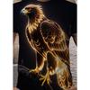Summer Men's Round Neck Short Sleeved T-shirt 3D T-shirt with Digital Printing Featuring Eagle Top