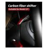 2PCS Car Shift Lever Accessory Car Real Carbon Fiber For Tesla Model 3/Y 2016--A87Q