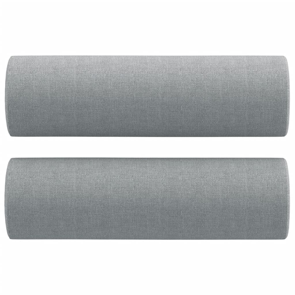 Vidaxl 2-Osobowa Sofa Z Poduszkami, Jasnoszara, 140 Cm, Tkanina