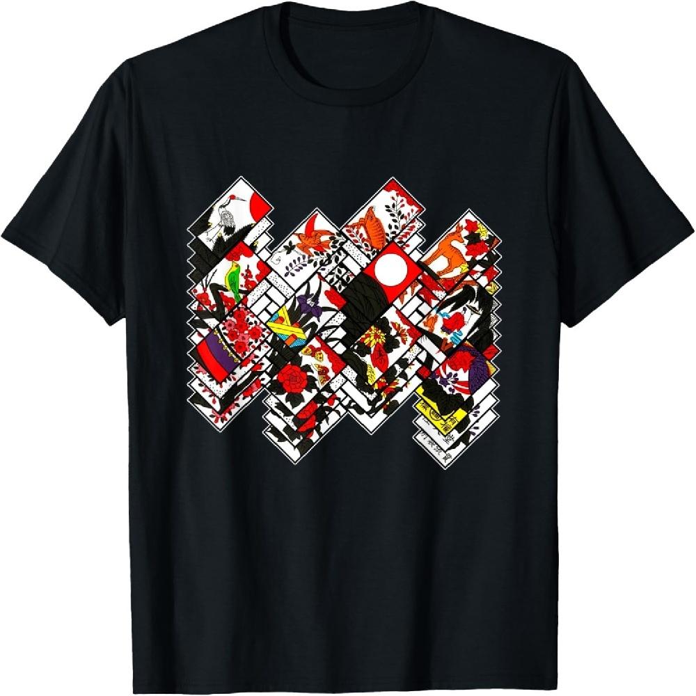 

Японское традиционное искусство Ханафуда Мужская Женская Футболка XXXXXL чёрный