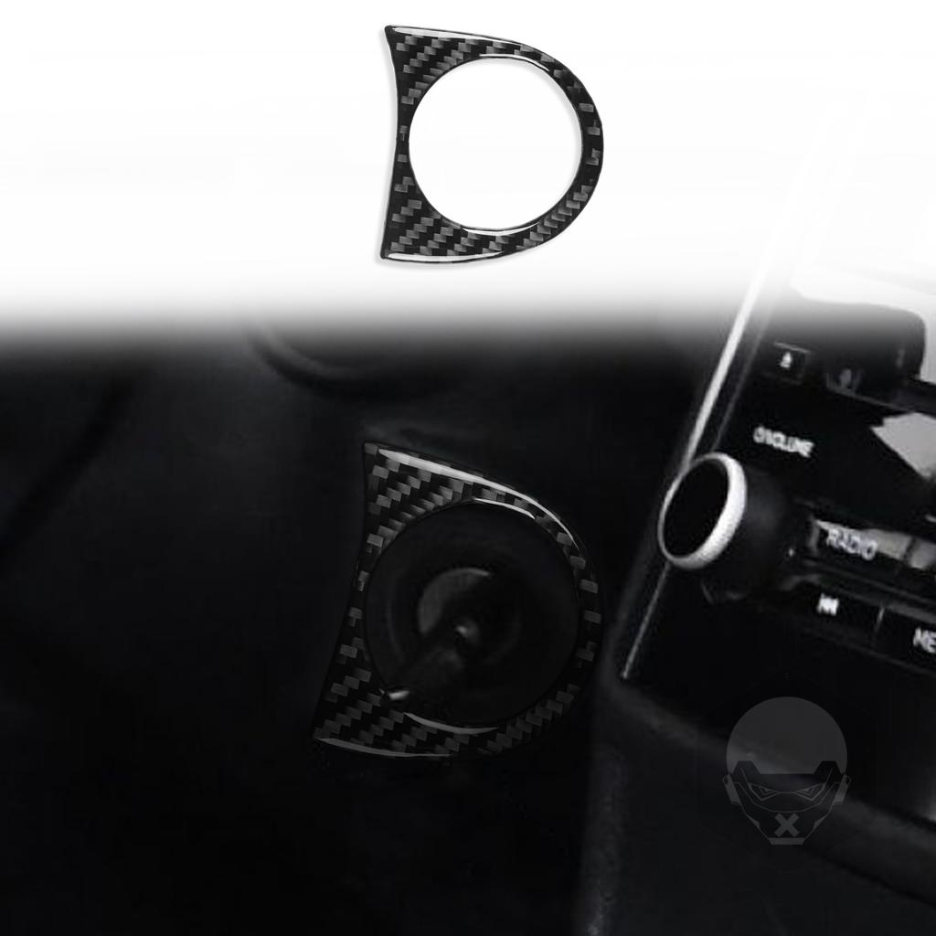 Real Carbon Fiber Car Accessories Engine Start Panel Cover Soft Sticker For Subaru Forester SK      2024