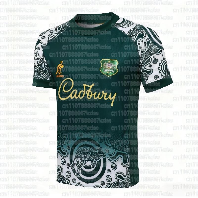 T-shirt da Rugby Estiva 2026 per Genitori e Figli Australiani, Top Casual Traspirante, Maglietta Neutra Sportiva ad Asciugatura Rapida