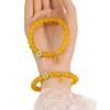 Natural Yellow Agate Bracelet: Fu Character Beaded, Versatile Chicken Fat Yellow Design for Women, Best Friend Gift, Simple High-Grade Small Ornament.