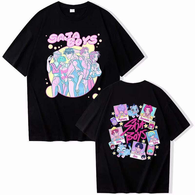 KPop Demon Hunters round neck short sleeved summer loose sports casual top EMA