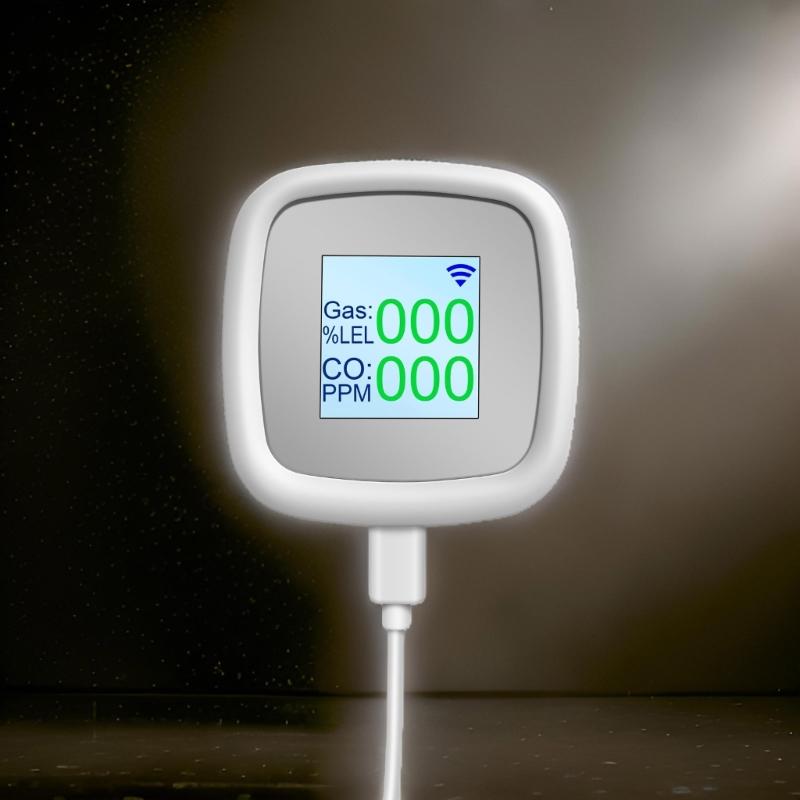WiFi Gas Detector Easy to Operate Household Natural Gas Methane Gas Leak Detector Digital LPG Detector for Home