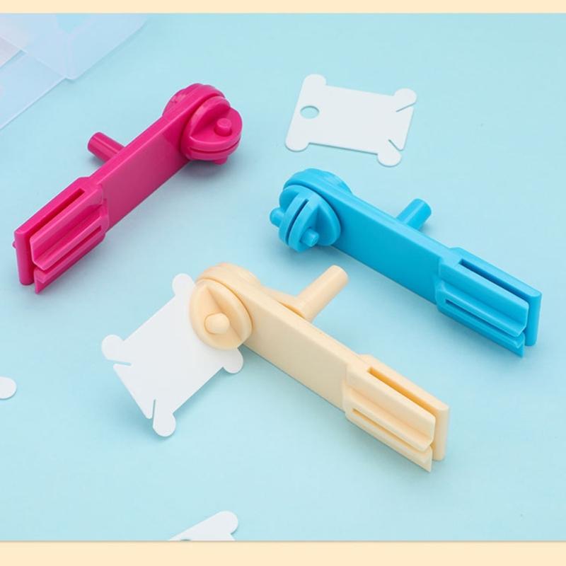 Hand Cranked Thread Winder Portable Embroidery Thread Organizers ABS Thread Spool Winder For Embroidery Sewing