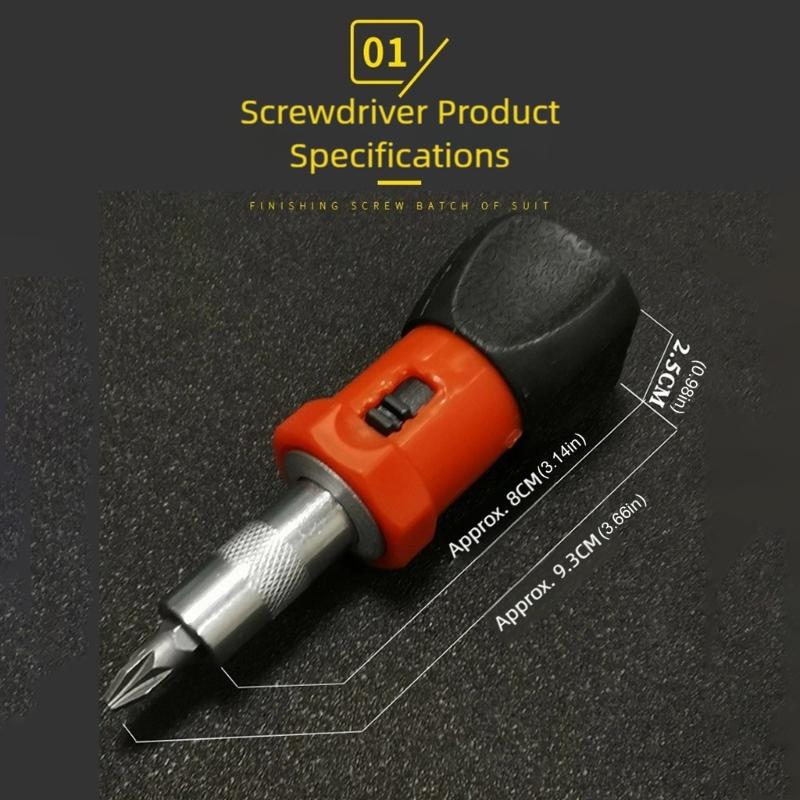 Professional Narrow Space Ratchet Screwdriver Kit Featuring Powerful Magnetic Tip Ideal For Devices And Furniture Assembly