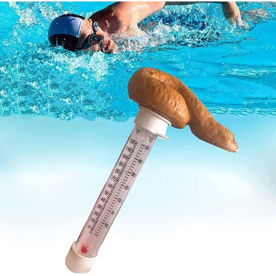 Pool Thermometer,Floating Thermometer, Swimming Pools Thermometer Floating Poop Prank Water Thermometer for Spas Hot Tubs