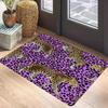 Leopard Print Doormat Non-Slip Machine Washable Polyester Rug for Indoor/Outdoor Carpet for Living Room Bathroom