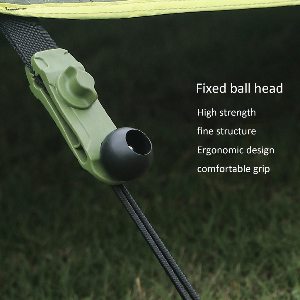 10pcs Tent Clip Fixed Ball Clip Ball Bungee Cords with Elastic String for Canopy TentBlack