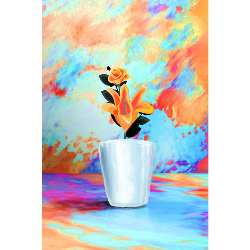 New Nordic Simple Still Life Oil Painting Flower Bonsai Art Canvas Painting Living Room Corridor Office Home Decoration Mural No Frame