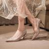 French Sparkly Versatile High Heels - Wedding & Banquet Shoes for Women