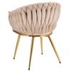 Molto Chair, Beige, Gold Legs