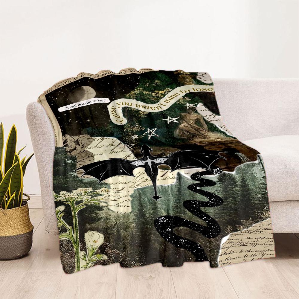 Gothic Style Blanket Ultra-Soft Suitable for Bedding Chair Sofa for All Occasions Stylish Decor Ideal Gift For Birthday Valentine'S Day