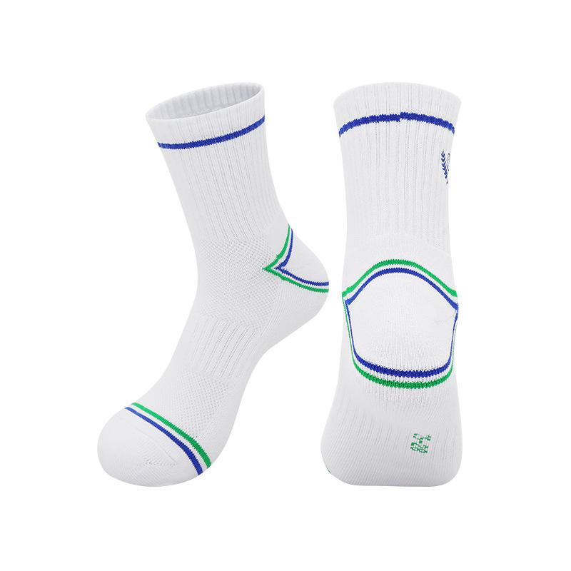 Summer Professional Badminton Socks Youth Non-Slip Mid-Tube Sports Socks Basketball Running Cotton Sweat-Absorbing Training Socks
