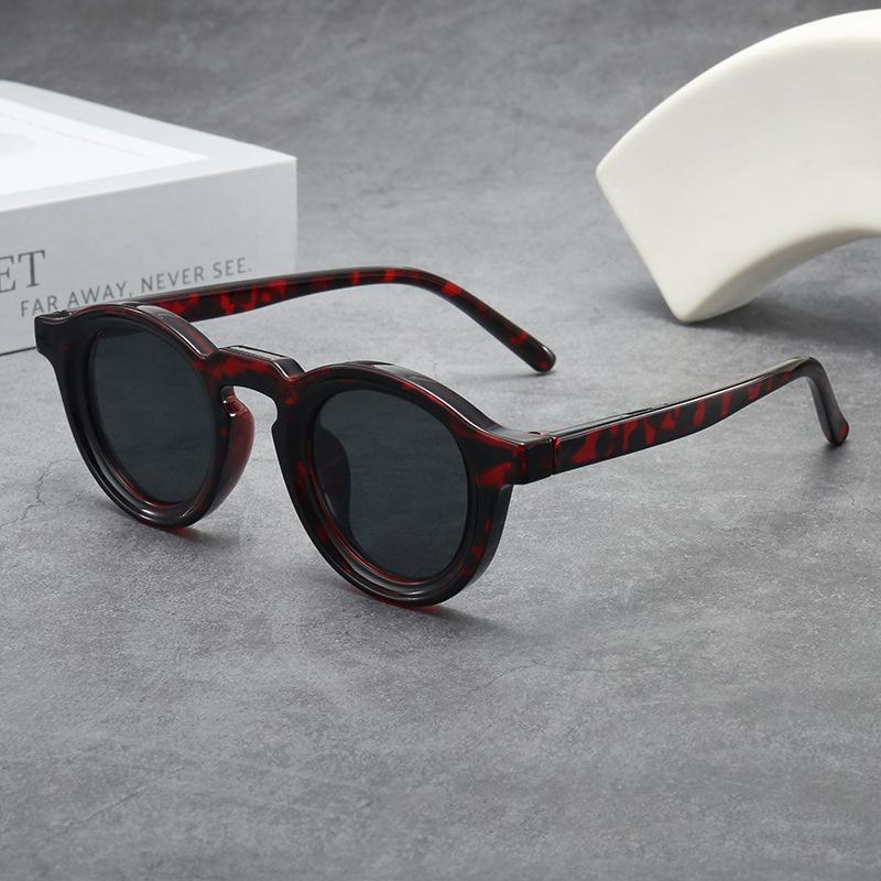 Round Small-Frame Premium Unisex Sunglasses Fashionable Uv Protection Shades
