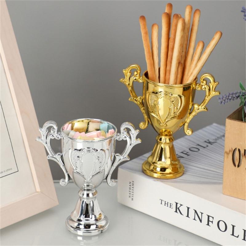 Trophies Cup Candy Box for Sports Wedding Birthday Cup Candy Jar Cookie Container Trophies Centerpieces 12PCS