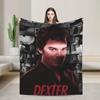 Dexter Morgan Blood Never Lies Knitted Blankets Flannel  Lightweight Thin Throw Blanket for Bedroom Sofa Bedspread