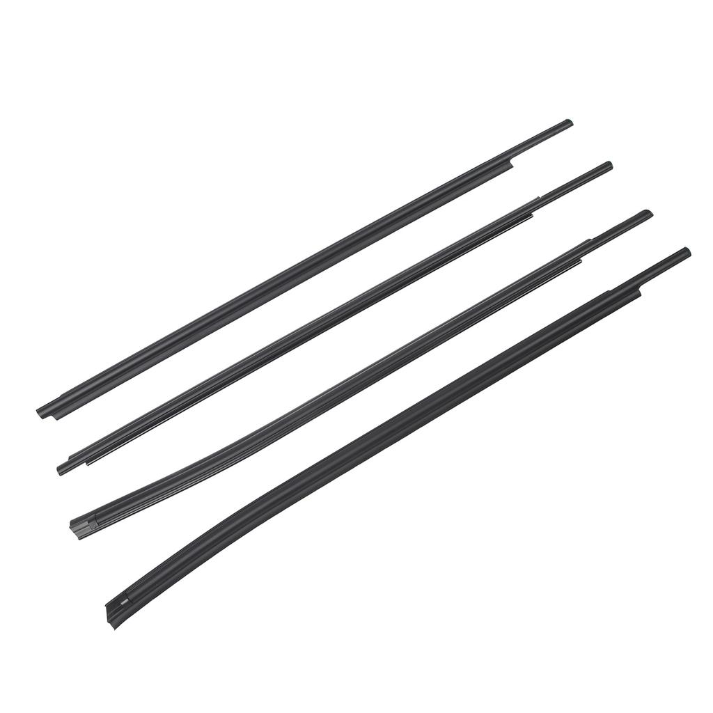 4 Pcs Window Moulding Weatherstrip Seal Rubber 68160 0C020 Door Belt Replacement for Toyota Double Cab 2007 To 2020