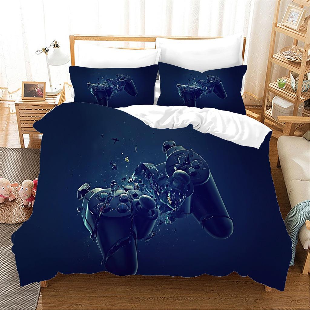 Play Games Beddings Sets White 3d Print Quee Duvet Cover Video Games For Boy Double Bed Set Comforter Cover For Teen Man