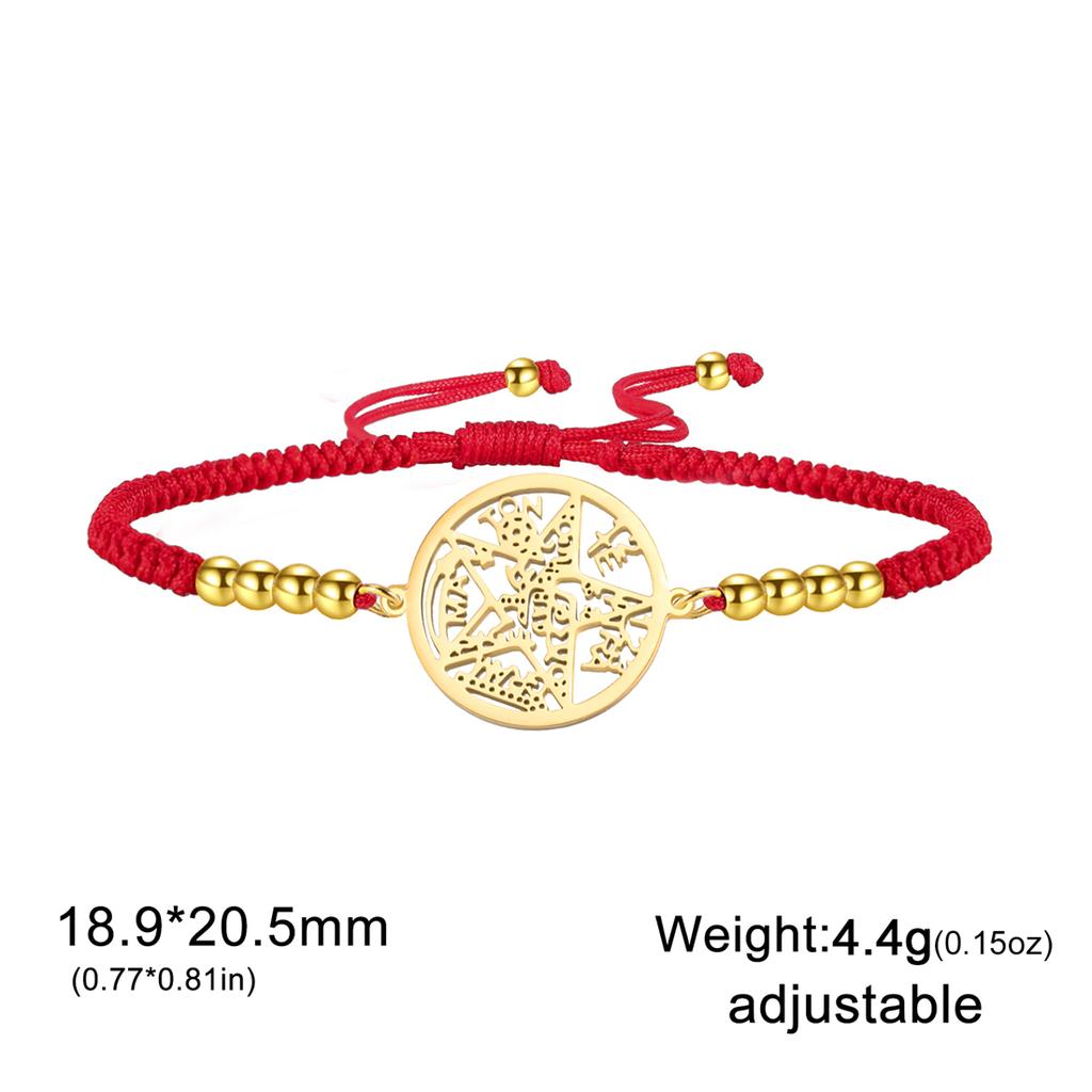  Wicca Witch Knot Bracelet Stainless Steel God Name Tetragrammaton Pentagram Bracelet Solomon Amulet Jewelry Wholesale
