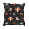 Halloween Witchcraft Witch Cushion Cover Soft Gothic Crow Cat Throw Pillow Case for Sofa Square Pillowcase Bedroom Decoration