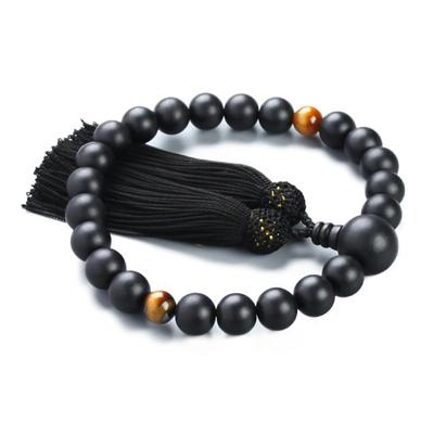 Prayer Beads In Ebony Tiger Eye Stone Tiger Eye Two Tens a Prayer Bead Domestic Handmade Prayer Beads Can Be Used by All Sects Prayer Bead