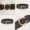 Fashion Gold Buckle Decoration Casual Wide Waist Belt For Womens Style