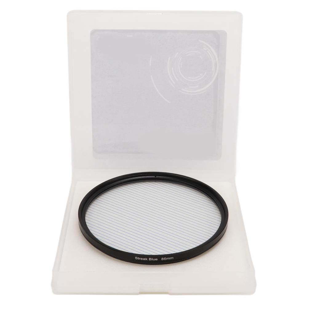 Junestar 86mm Blue Streak Special Effects Filter Antiscratch Optical Glass Aluminum Alloy Frame for