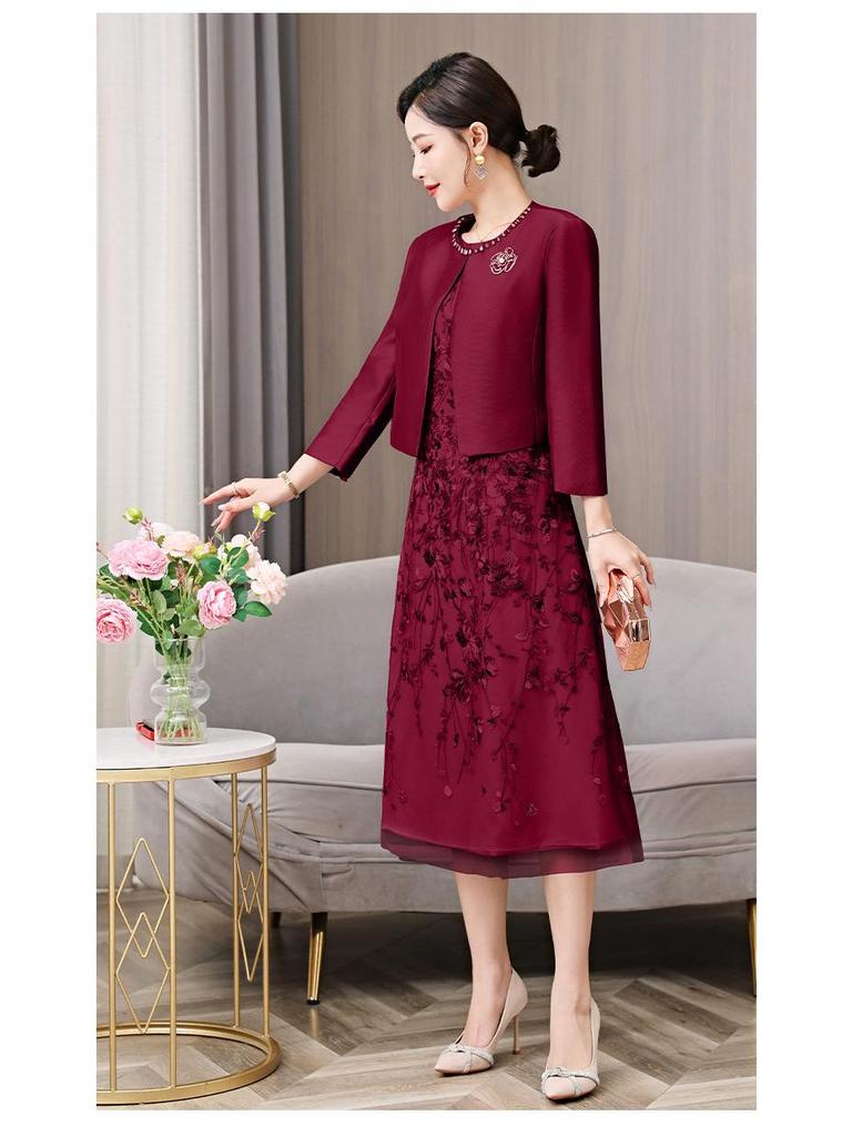 YQWL5663 Mother-in-law Winter Wedding Formal Dress and Jacket Set 2025
