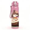 1PC Girl Sitting On Tree Stump Print 750ml Color Plastic Sports Water Bottle Leakproof Flip Straw Lid Suitable for Sports Office Home Use