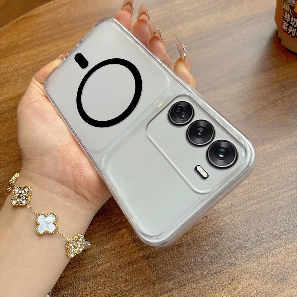 Case for OPPO Reno12 5G Anti-Fingerprint Matte Cover Big Camera Window Clear Edge Casing