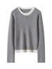 Women's Half-Zip Round Neck Wool Two-Piece Sweater - Spring/Autumn 2026 Edition