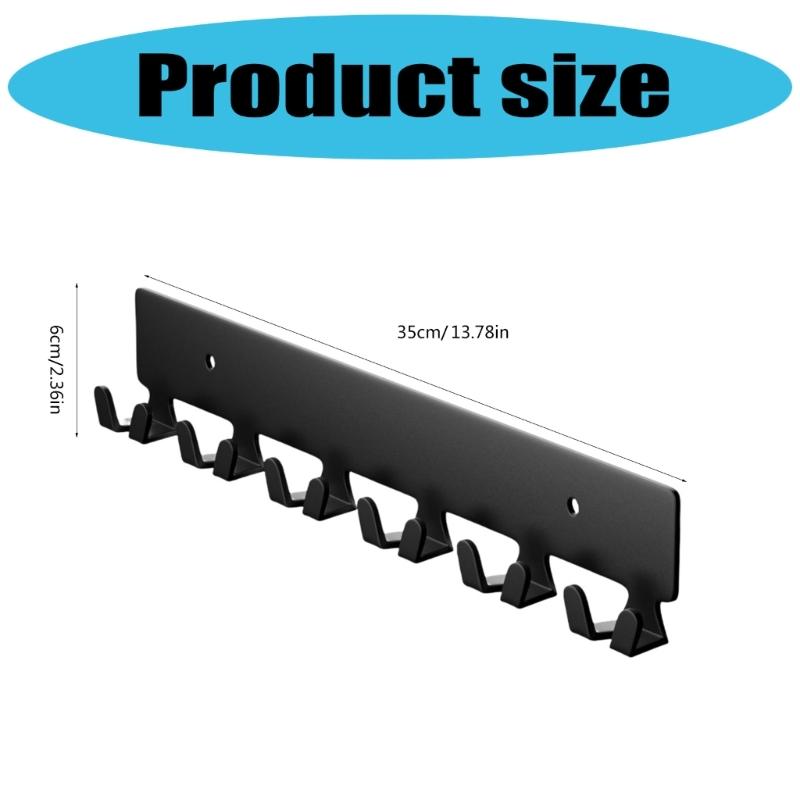 2pcs Wall Mount Key Holder with 12 Hook Space Saving Key Storage Rack Keychain Organizers for Corridors or Office Use