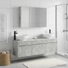 Bathroom Cabinet Set 4 Pcs Concrete Grey 103.5 X 15.5 X 70 Cm