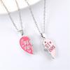 2Pcs Cartoon Charm Love Magnetic Necklace Exquisite Sweet Jewelry Accessories Pendant Birthday Party Daily Decoration Gift 2026