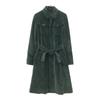 Old Romanian Velor Trench Coat S Green Women Used