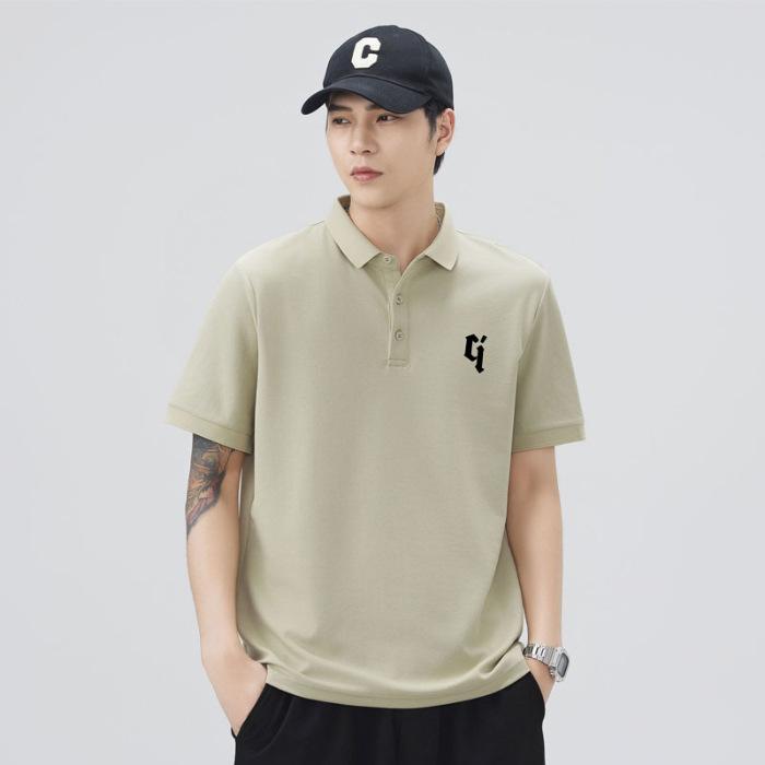 Summer Thin Three-dimensional Silicone Printed Short-sleeved POLO Shirt Men's T-shirt Top