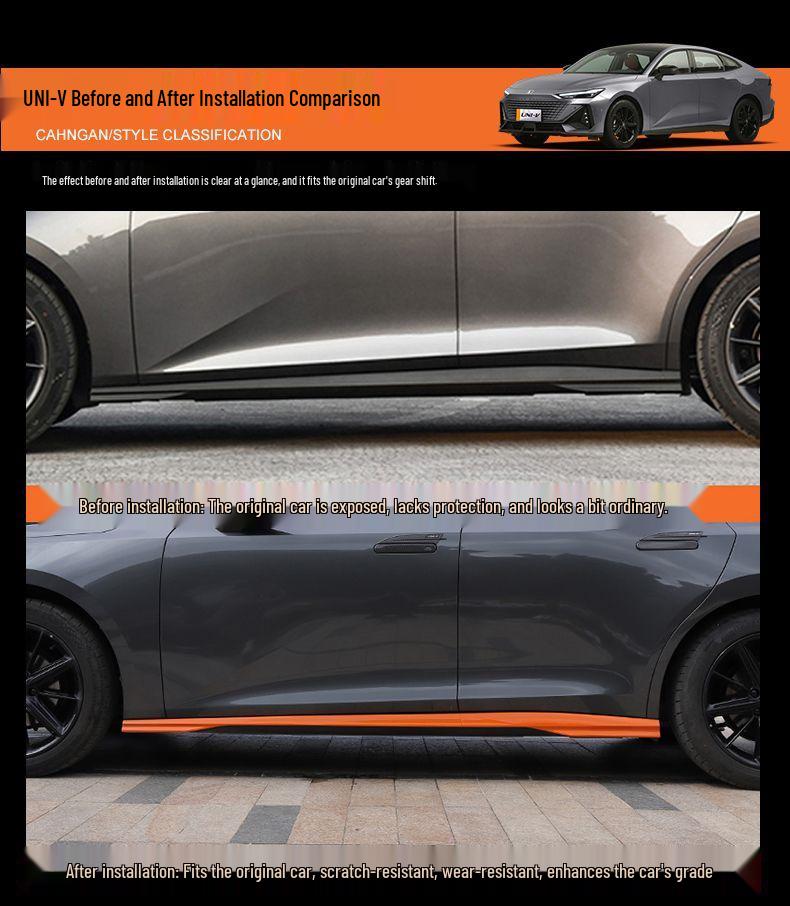 Changan UNIV Car Body Trim Strips: Decorative Exterior Side Skirt for Uni-V Modification