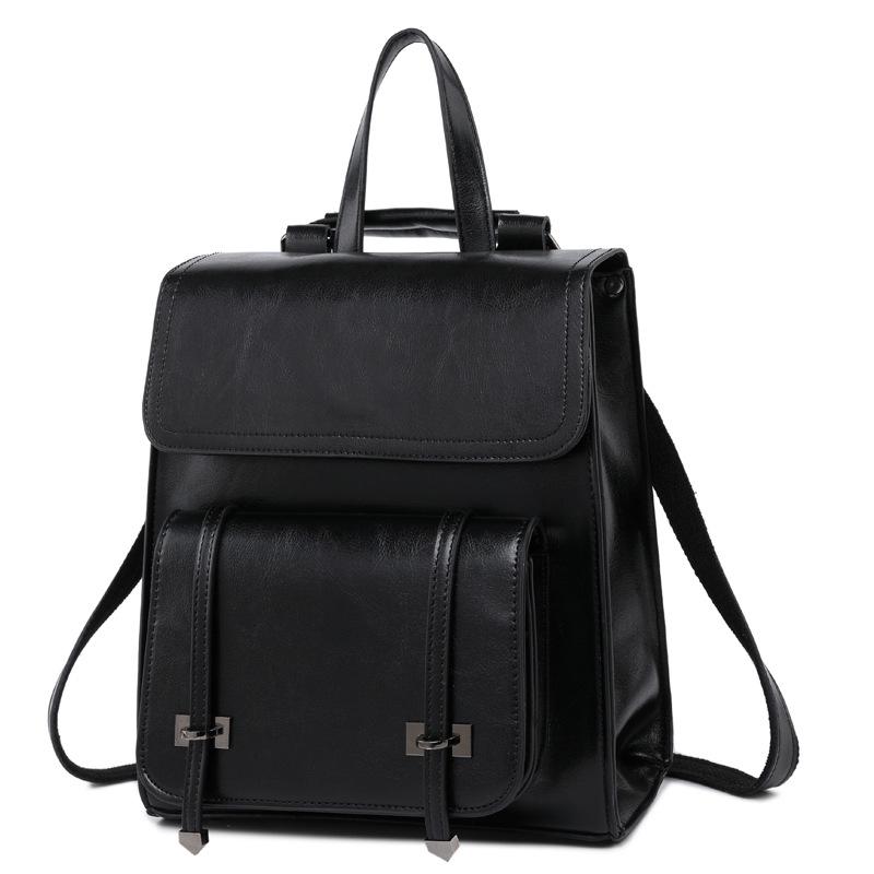 Women Backpack Cross Body Laptop Bag Genuine Leather Book School Girls Female Cowhide Rucksack Shoulder Messenger Bags Backpacks