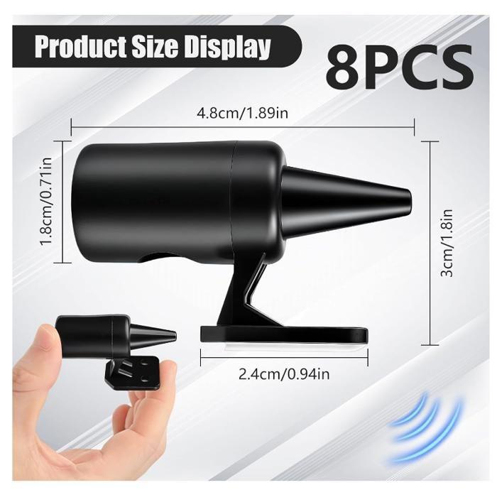 Lot de 8 Sifflets à Ultrasons Anti-Gibier pour Voiture, Effaroucheur Sanglier et Cerfs, des Accidents pour Auto, Camion, Motos, SUV