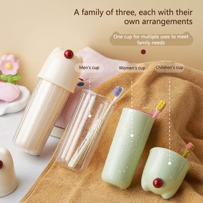 3 in 1 Doppio strato Collutorio Tazza Semplice Casa Viaggio Risciacquo Tazze Denti Secchio Spazzolino Dentifricio Scatola Portaoggetti Scatole Portatili Set