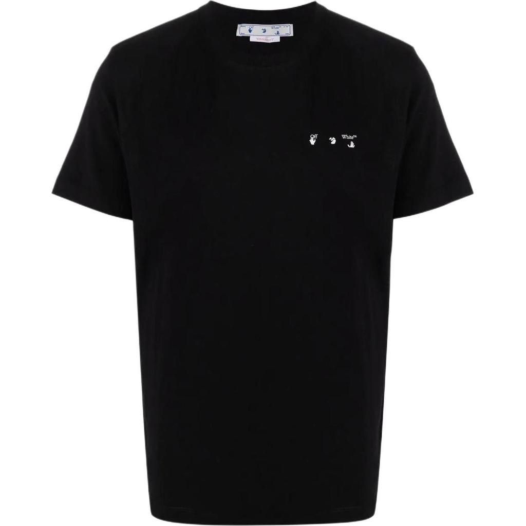 OFF WHITE Drowning Man Logo Caravaggio Saint Jerome Writing Print T Shirt OMAA027C99JER0051001