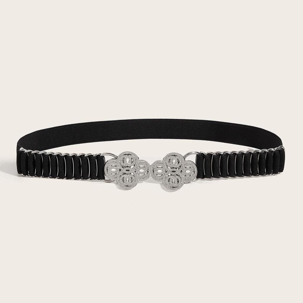 Waist Metallic Ladies Belt With Snap Button Closure For Dresses And Wear Casual